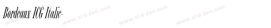 Bordeaux ICG Italic字体转换